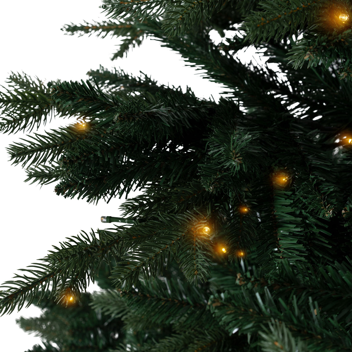 Naomi Home 4.5ft Rustic Christmas Tree with Lights, Realistic Classic Christmas Tree Prelit with 1117 Branch Tips, 300 Warm Lights and Metal Stand, Aritificial Christmas Tree