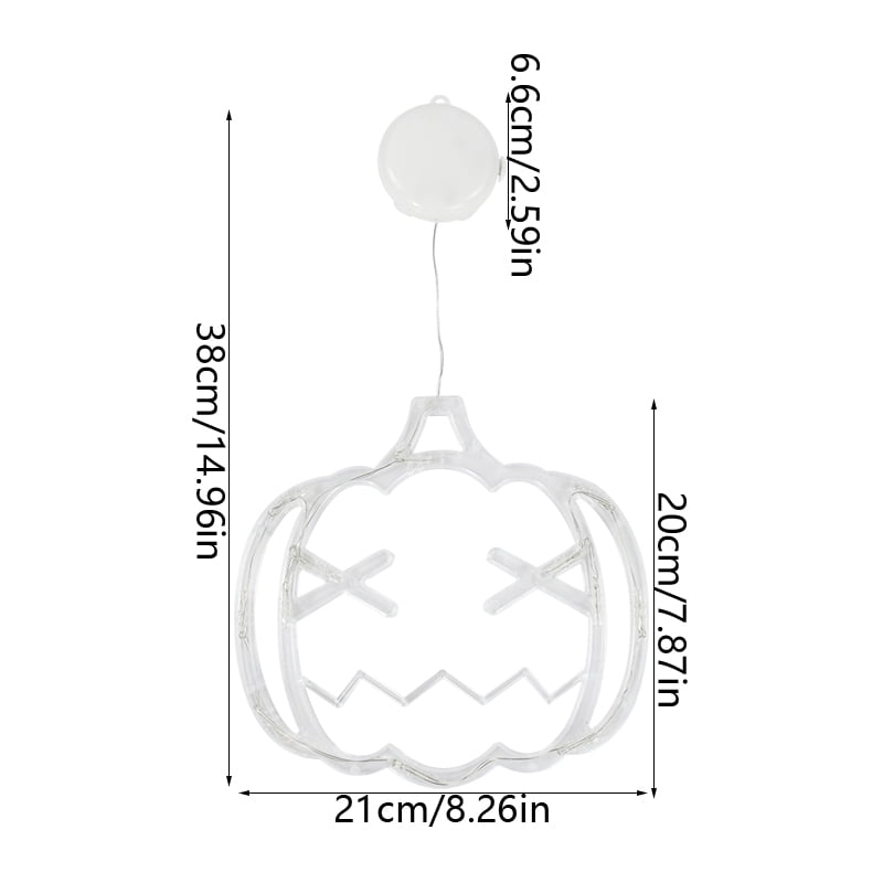 Halloween Window Lights Home Indoor LED Pumpkin Spider Ghost LED Sucker Lamp 2024 Halloween Party Hanging Decoration Kids Favors