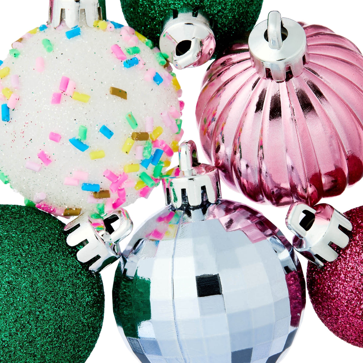 20-Count Red/Green/White Mini Ball Shatterproof Christmas Ornaments, by Holiday Time
