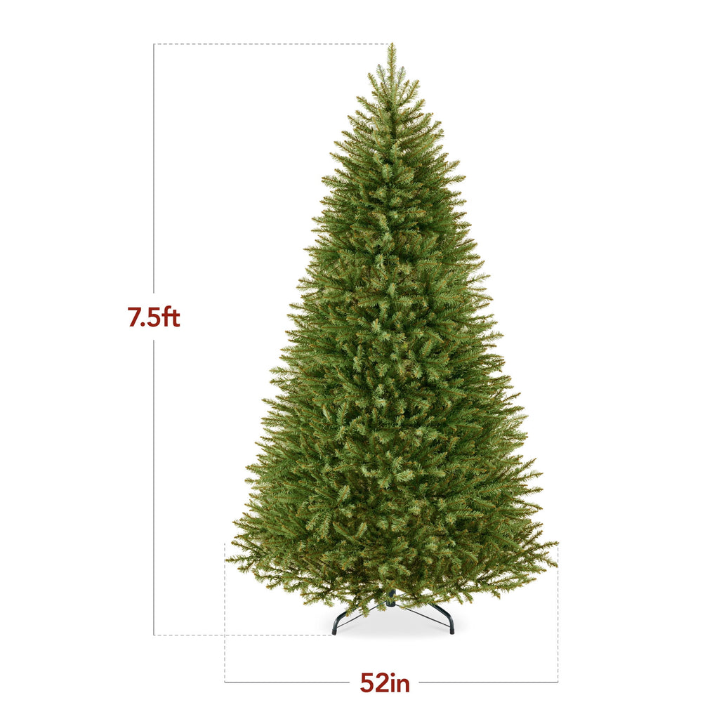 Best Choice Products 6ft Premium Hinged Nordic Fir Christmas Tree Holiday Decoration w/ Foldable Metal Base