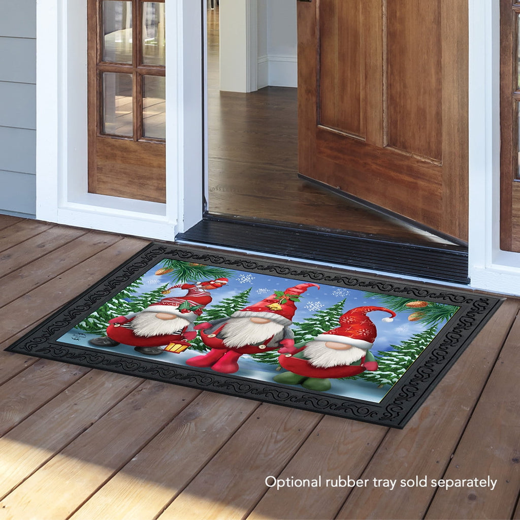 Briarwood Lane Winter Doormat 30x18 Indoor Outdoor Winter Gnomes Christmas For Christmas Doormat
