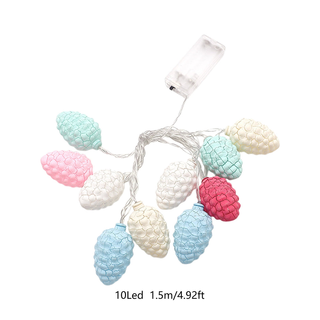 XGFHYJEH Easter Egg String Lights Easter Decor, 1.5M 10LED Easter Lights Colorful Battery Operated Fairy Lights for Indoor Home Holiday Party, Easter Light Decorative