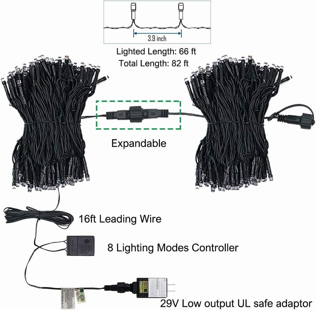 Twinkle Star 144 LED, 18 Branches Enchanted Willow Vine Lights, 7.5ft Plug-in Lights for Walls Bedroom Home Decor, 1 Pack
