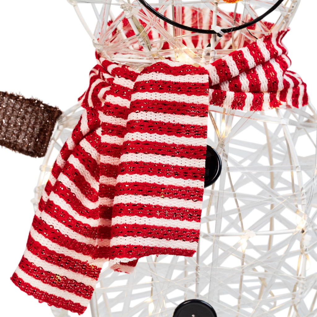 Northlight LED Lighted Snowman with Top Hat and Red Scarf Outdoor Christmas Decoration - 43"