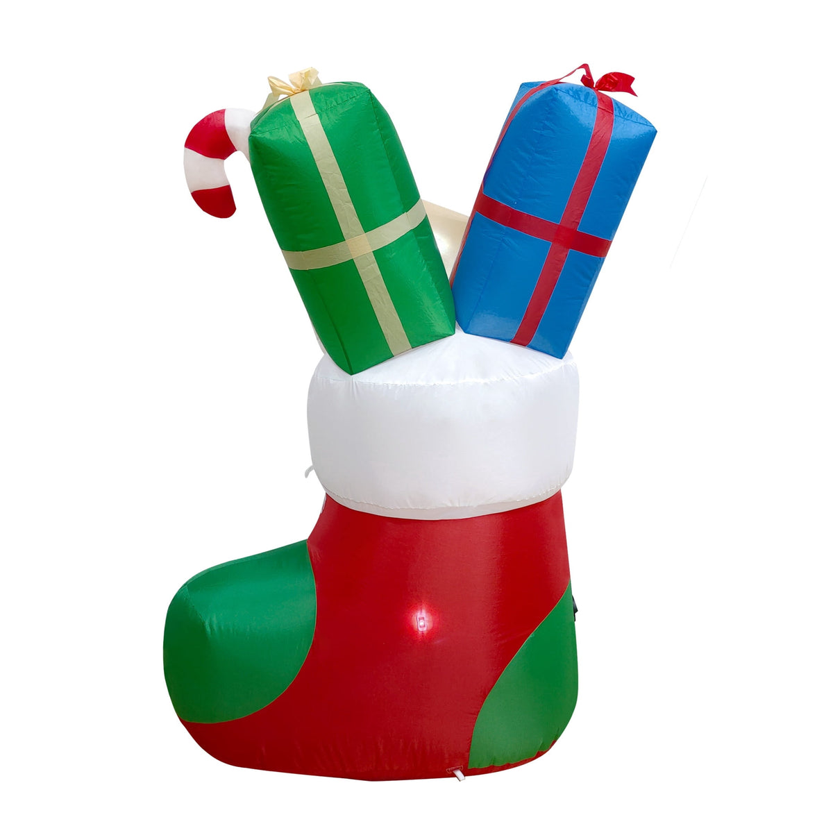 Multicolor Cat in Stocking Christmas Yard Inflatable, 4.5', by Holiday Time