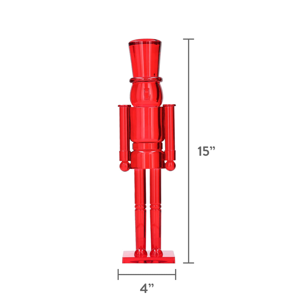 Acrylic Nutcracker Christmas Decoration, Red, 15", by Holiday Time