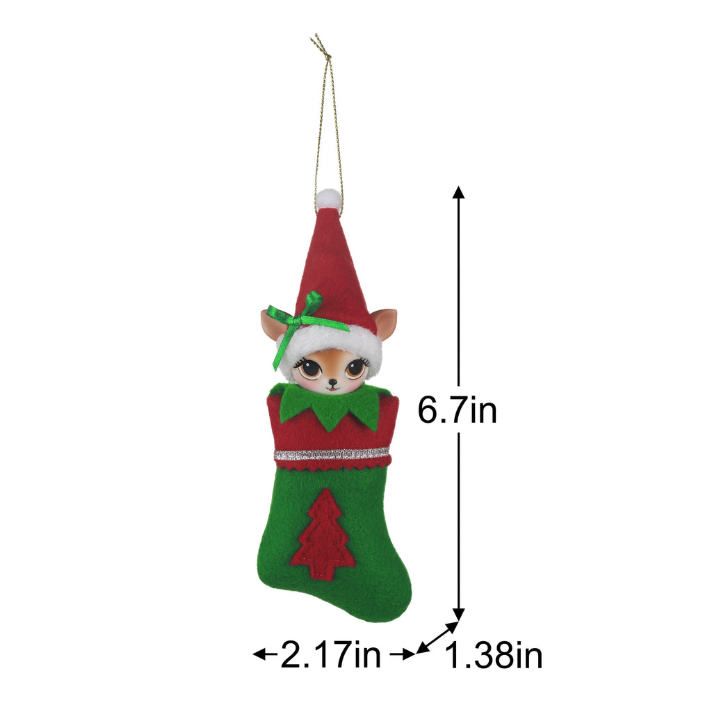 Mr. Christmas Baby Deer Stocking Sweetie Ornament