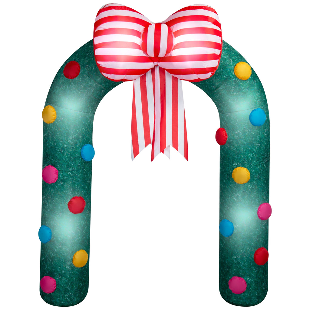 Multicolor Pine Needle Archway Christmas Airblown Yard Inflatable, 8', by Holiday Time