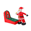 Multicolor Santa Ski Ball with Motion Lights Christmas Airblown Yard Inflatable, 8', by Holiday Time