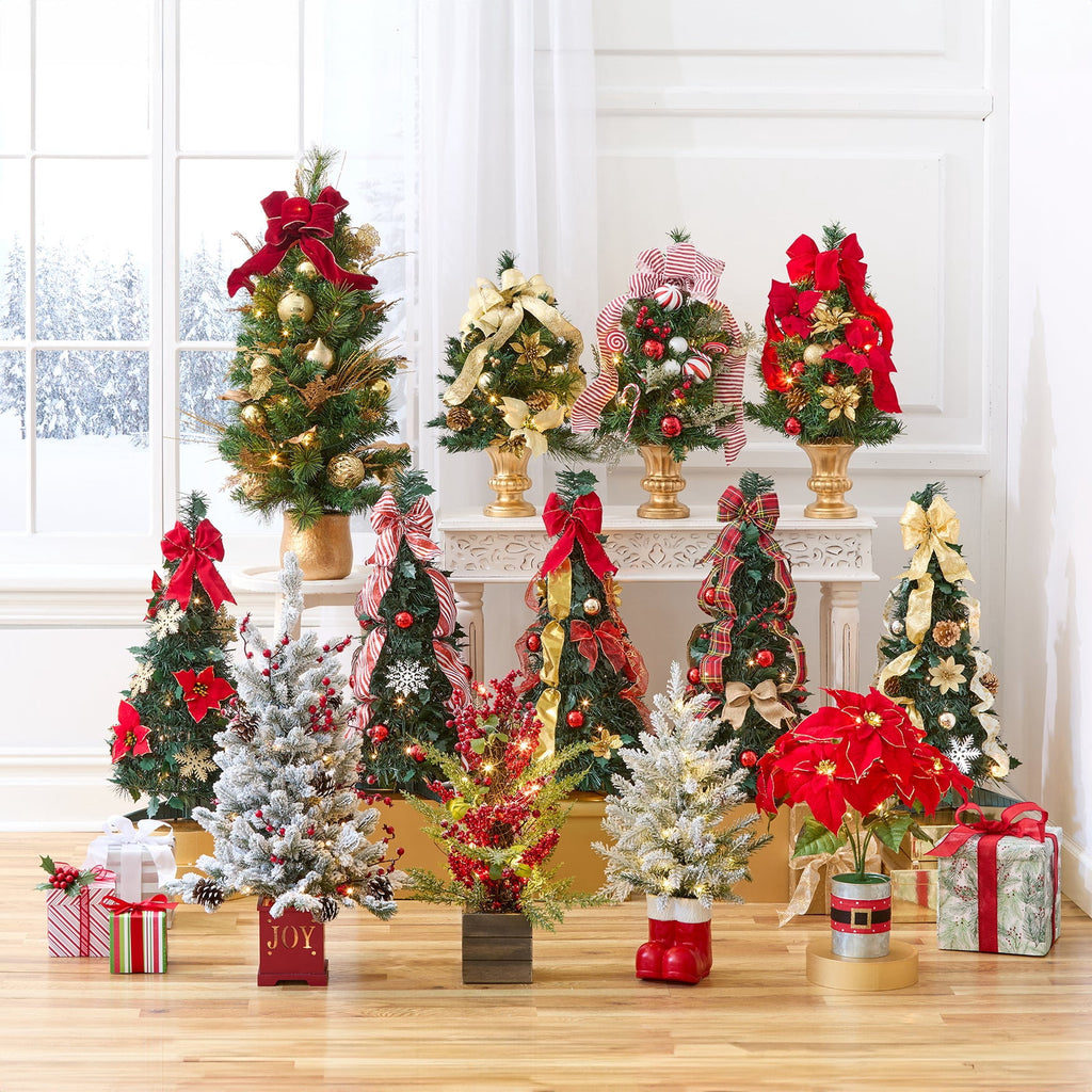 BrylaneHome 36"H Regal Pre-Lit Urn Tree
