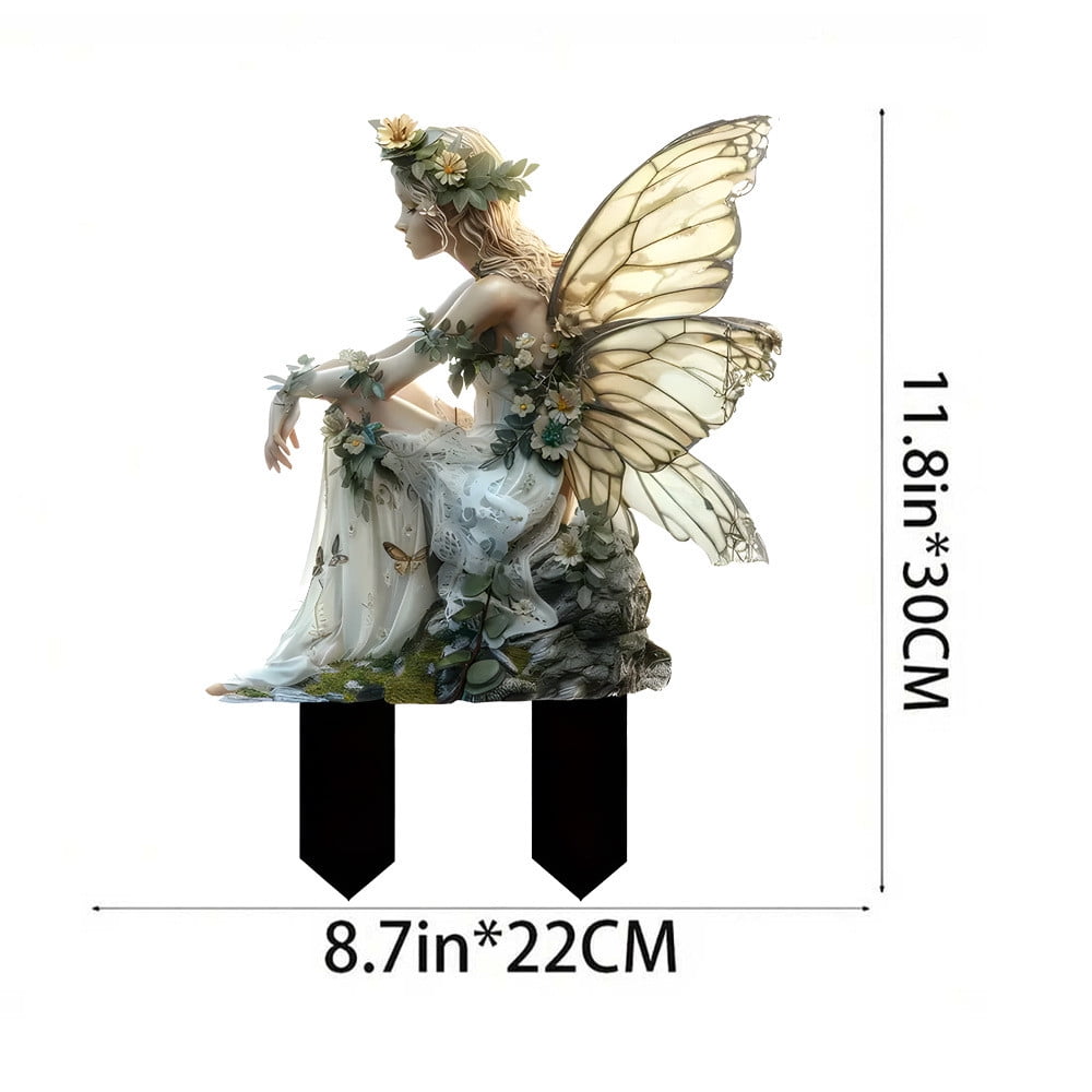 Nkmbld Clearance & Promo! Garden Ornaments, Garden Sculpture Acrylic Potted Plants and Courtyard Decorative Floor Tiles, Housewarming Ornament for Patio, Lawn, Yard, Pathway