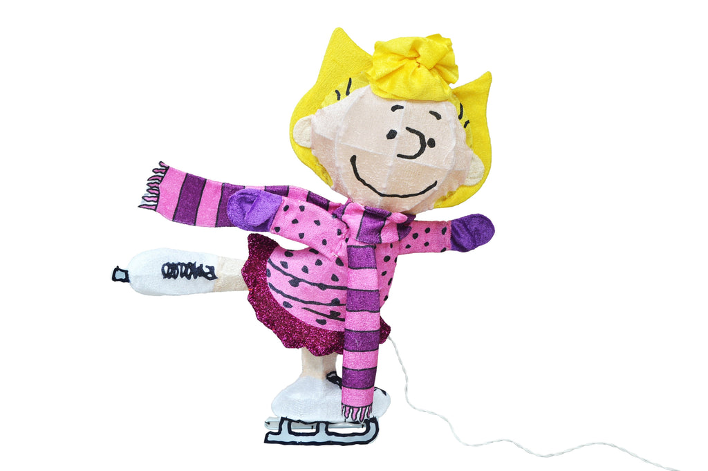 32INCH Skating Sally Peanuts 3D Lighted LED Holiday Charlie Brown Christmas Yard Decor