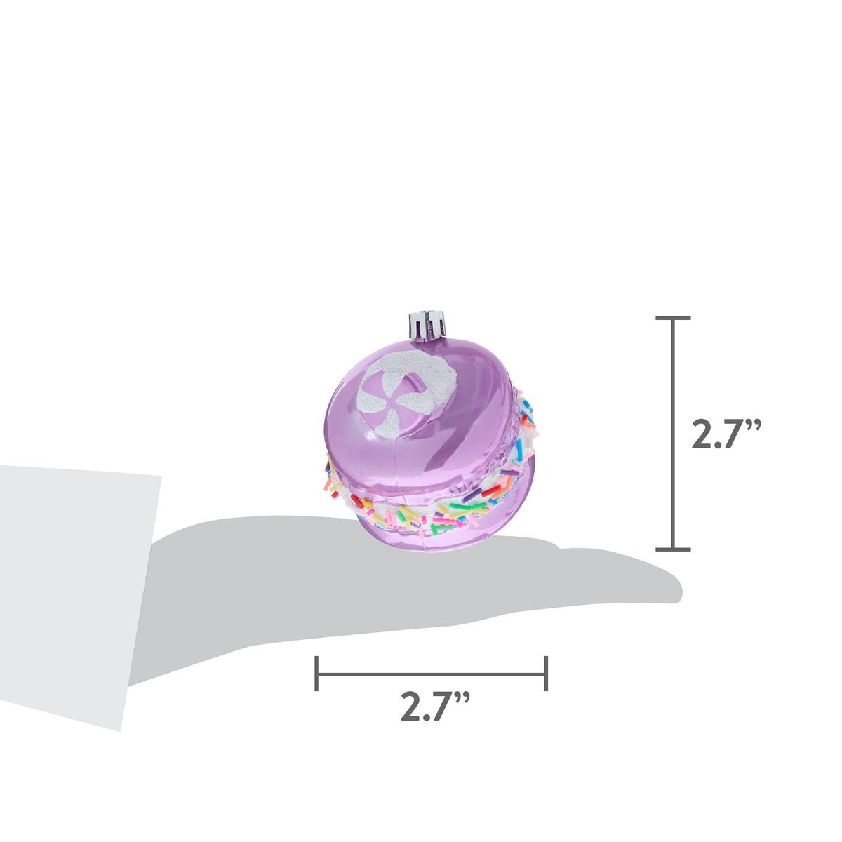 Purple Pearlised Macaron Christmas Ornament, 2.8", by Holiday Time