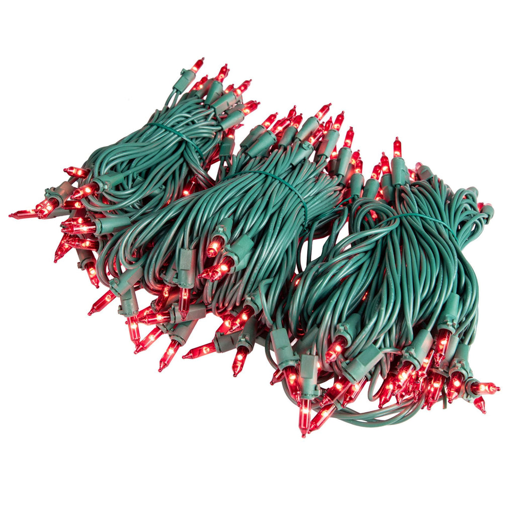 Novelty Lights RetroGlo® Clear LED Multi-Function 46.5ft Chasing Christmas Lights, 140 Bulbs on Green Wire, Vintage Style, 2700K Warm White Core