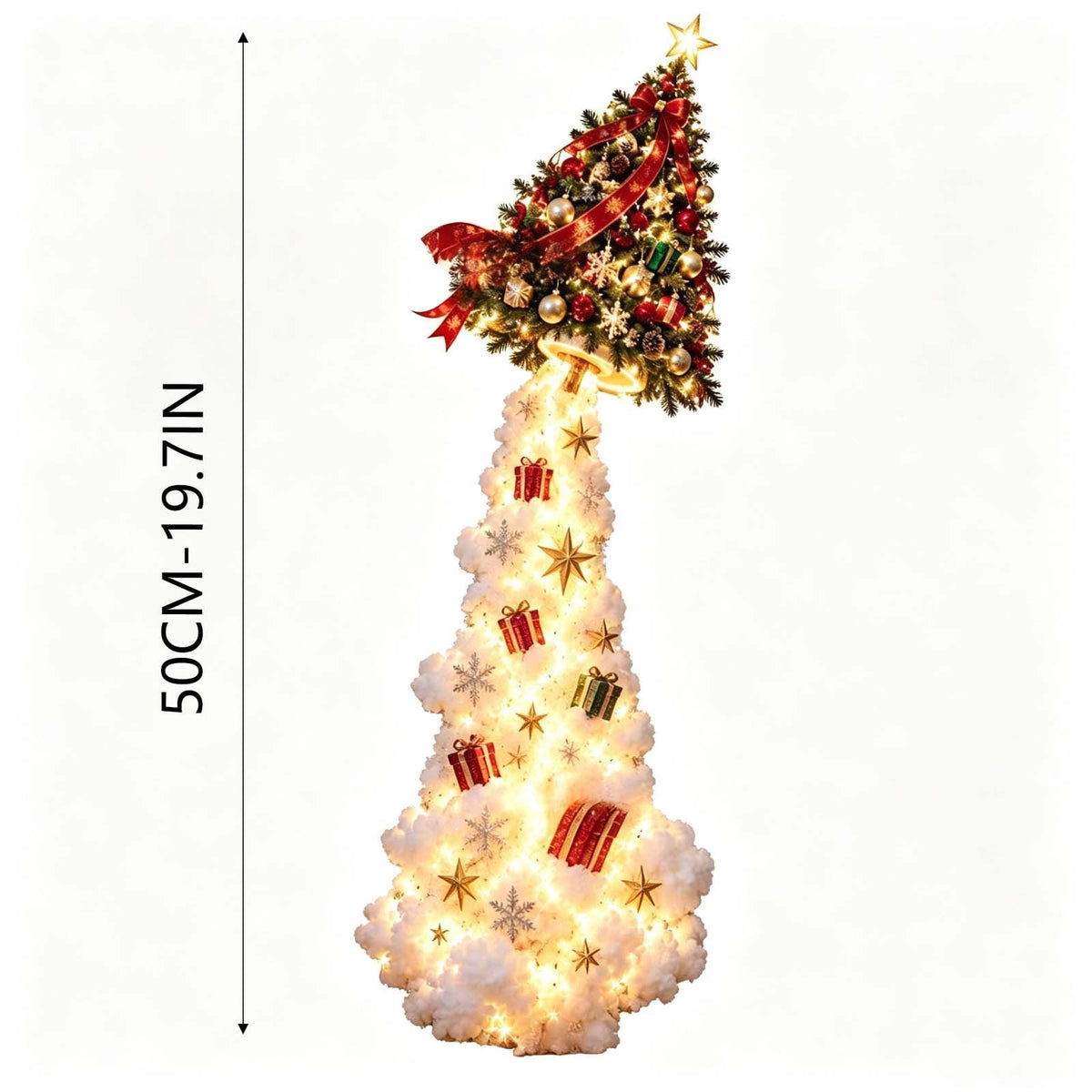 Snowman Magic Fountain, Flowing Snowflake LED Christmas Garden Light,Solar Power and Outdoor Garden Stake for Christmas Yard Decor