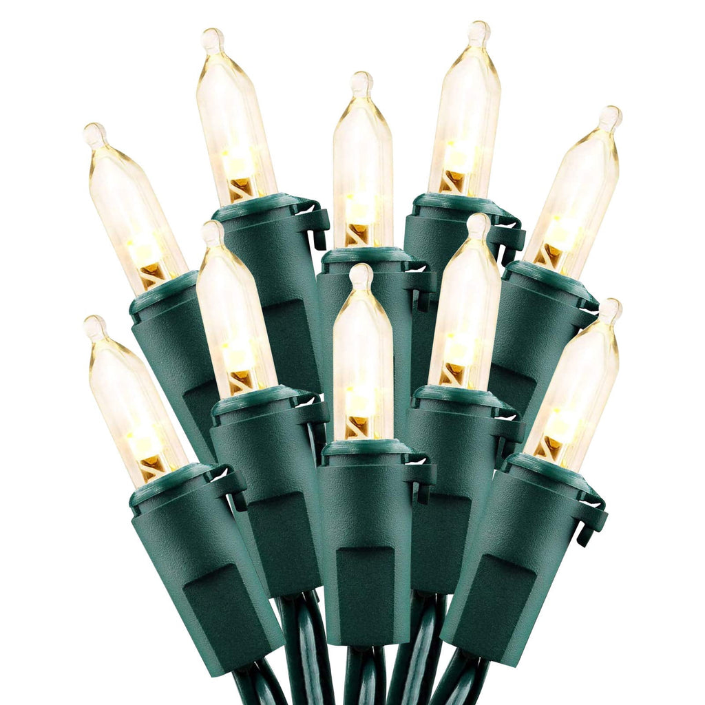 LOENDE Christmas Lights, 34ft 100 LED Outdoor String Light, 3AA Battery Operated String Light for Home Garden Xmas Tree Decor, 2 Pack