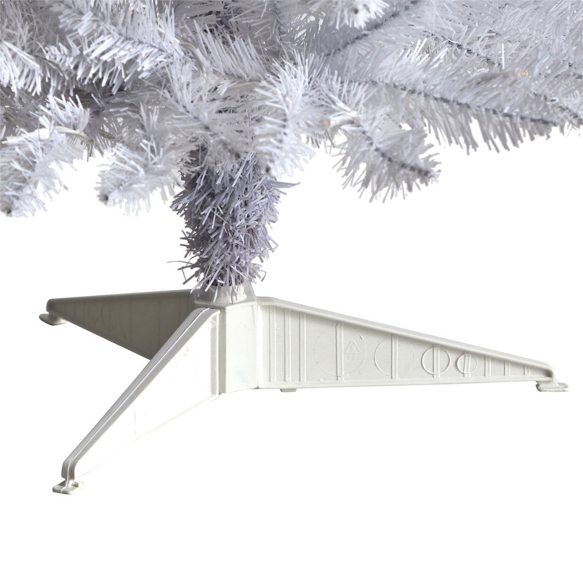 Nearly Natural 3' White Slim Artificial Christmas Tree Prelit 50 Warm White LED Lights