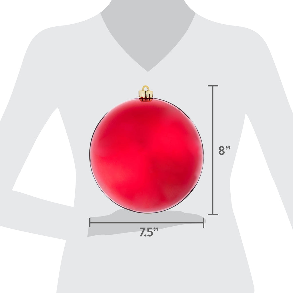 2-Count Bronze Jumbo Ball Shatterproof Christmas Ornaments, 8.5", by Holiday Time