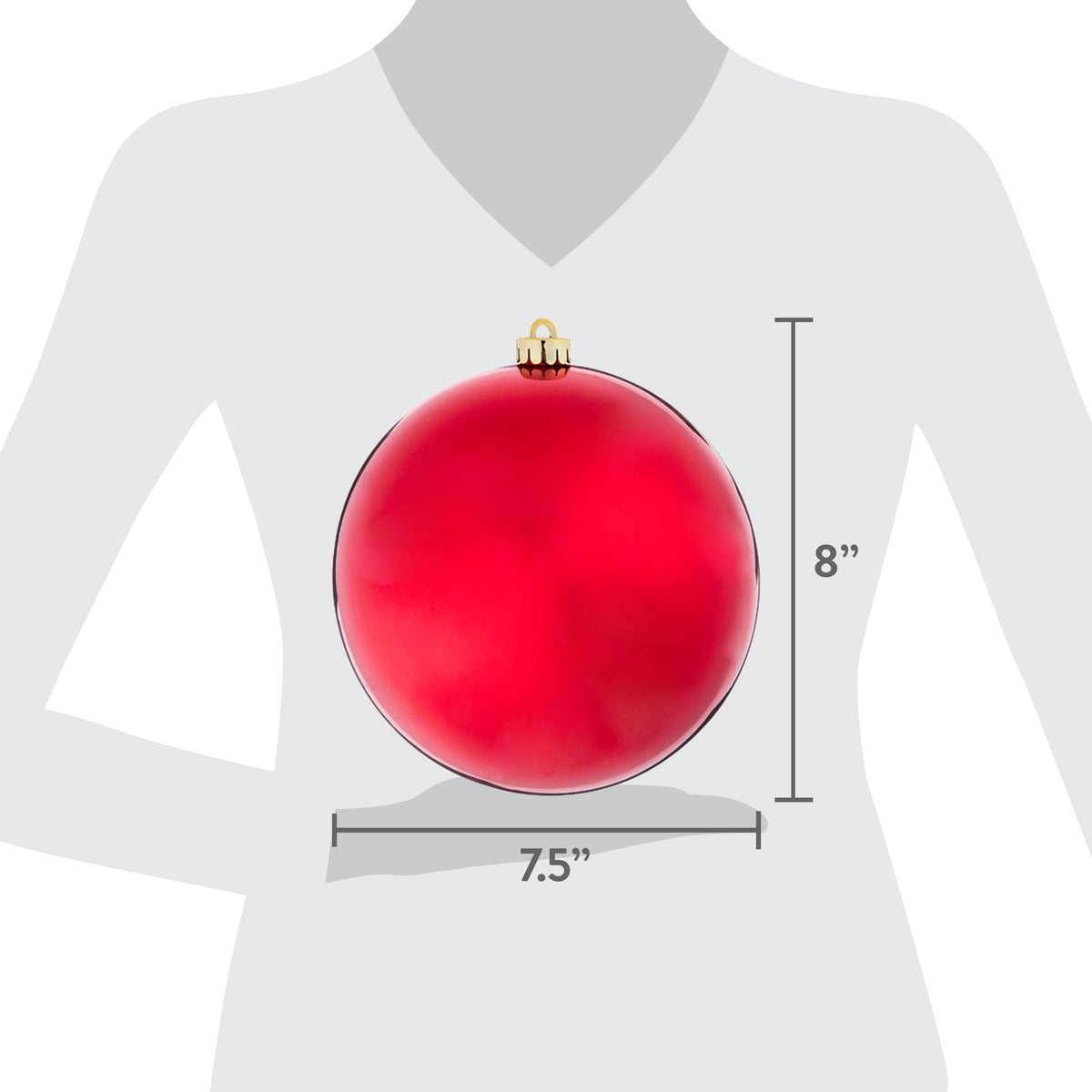 2-Count Bronze Jumbo Ball Shatterproof Christmas Ornaments, 8.5", by Holiday Time