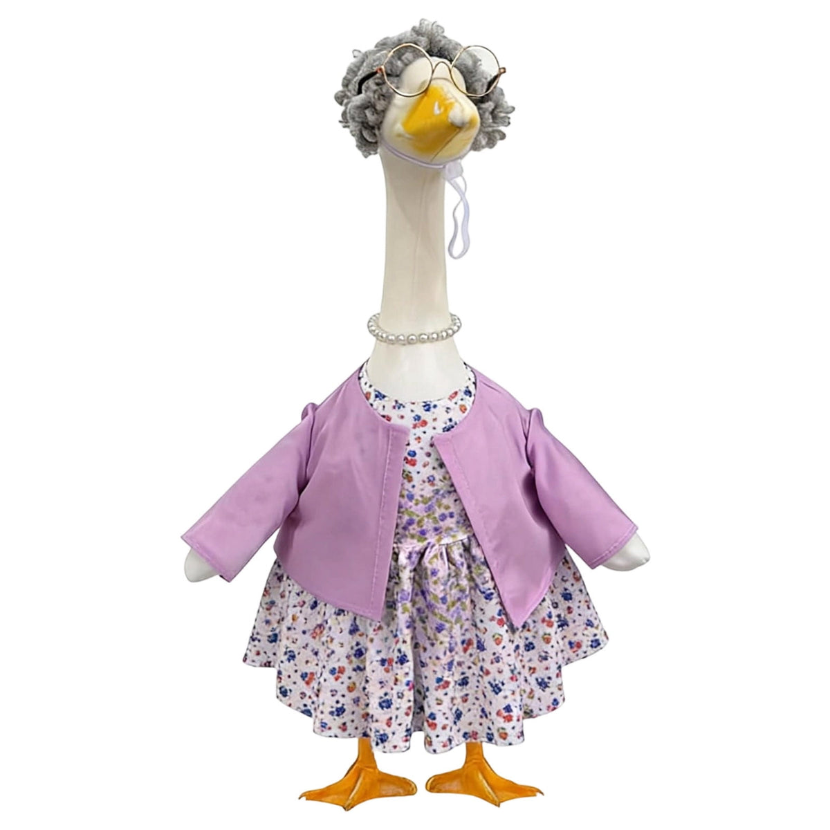 Lzobxe Porch Goose Clothes, Casual Style Lawn Yard Garden Decor for 23" High Cement or Plastic Geese, Goose Costume for All Season and Occasiona