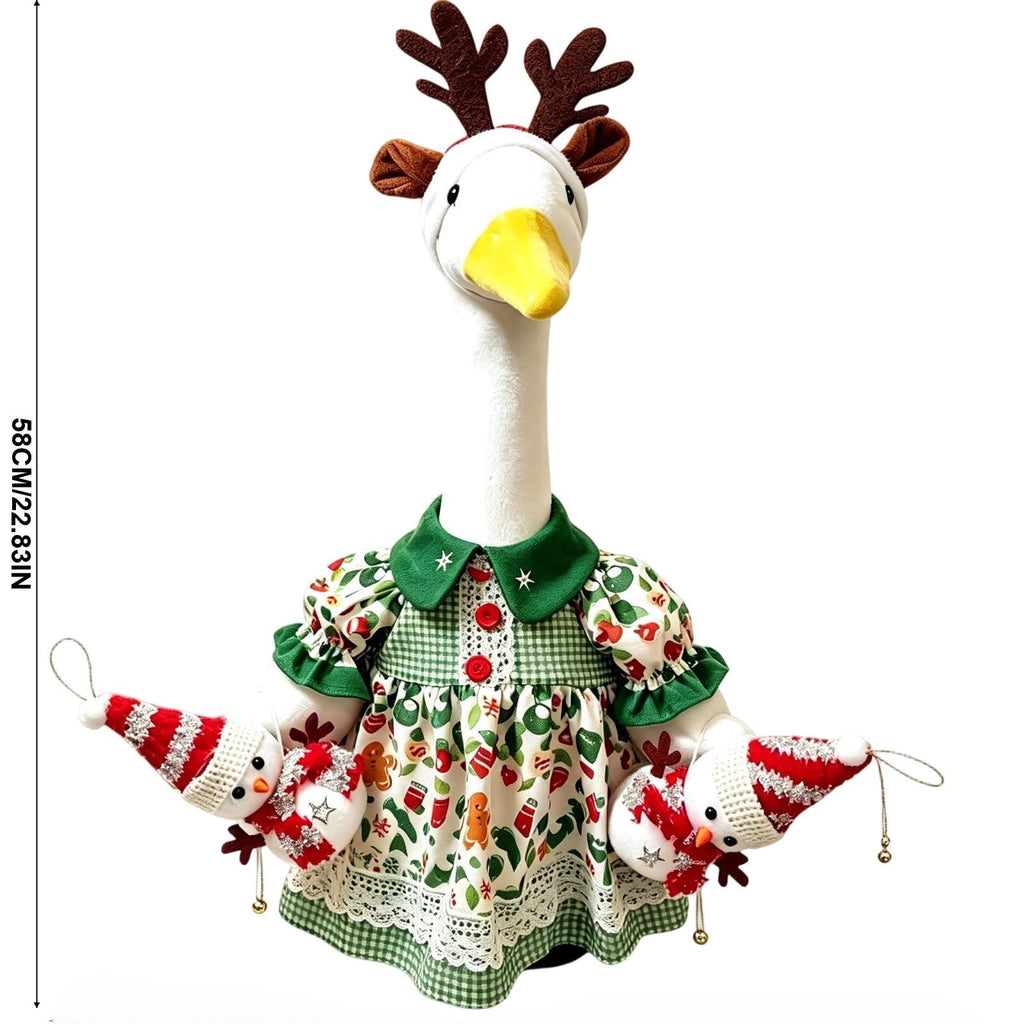 Lzobxe Porch Goose Clothes, Casual Style Lawn Yard Garden Decor for 23" High Cement or Plastic Geese, Goose Costume for All Season and Occasiona