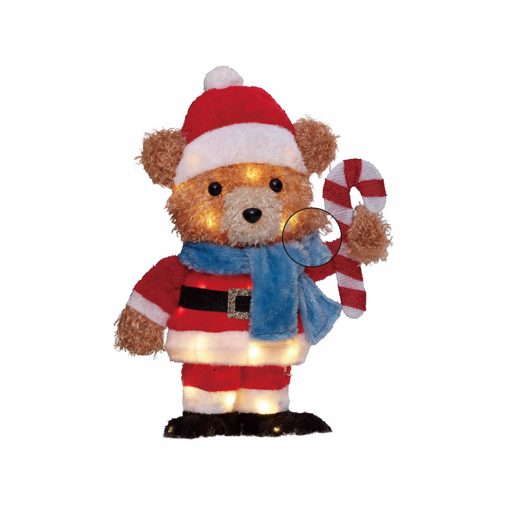 Indoor/Outdoor Light-Up Plush Piggy Christmas Decoration with 20 LED Lights, Warm White, 20", by Holiday Time