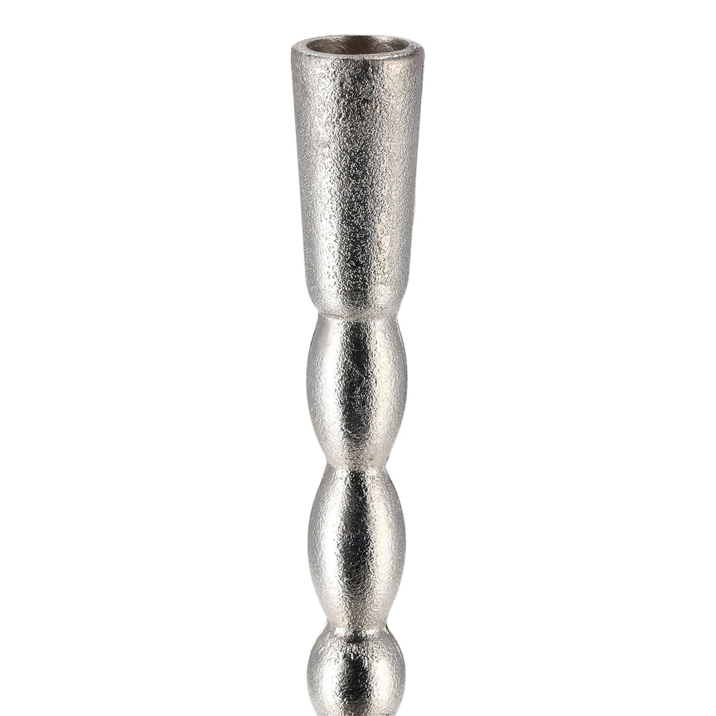 Silver Metal Christmas Taper Candle Holder, 7.8", by Holiday Time