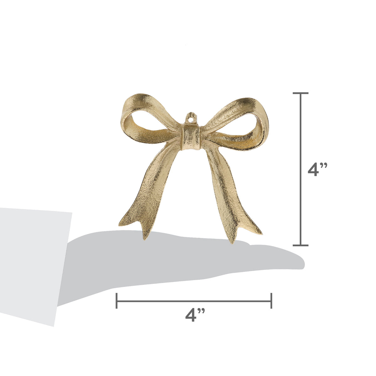 Gold Metal Bow Christmas Ornament, 4", by Holiday Time