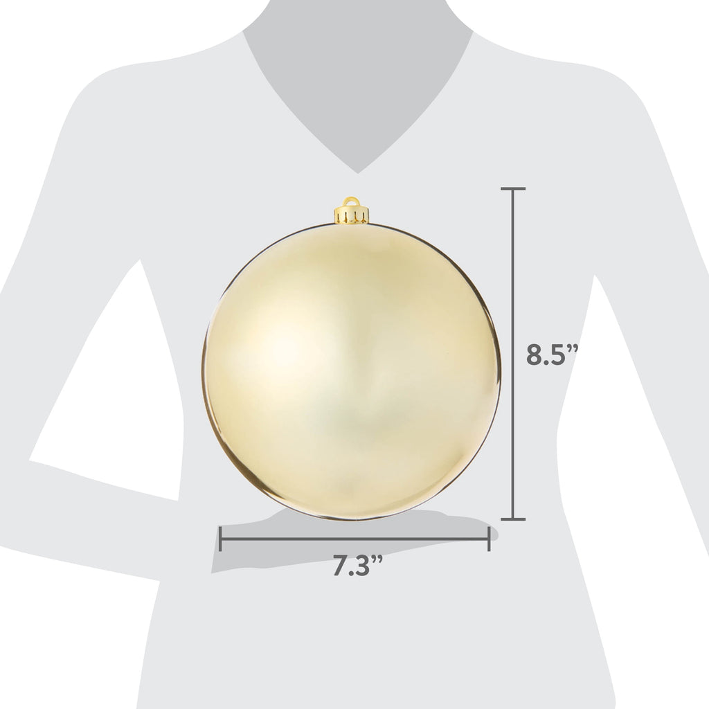 2-Count Bronze Jumbo Ball Shatterproof Christmas Ornaments, 8.5", by Holiday Time