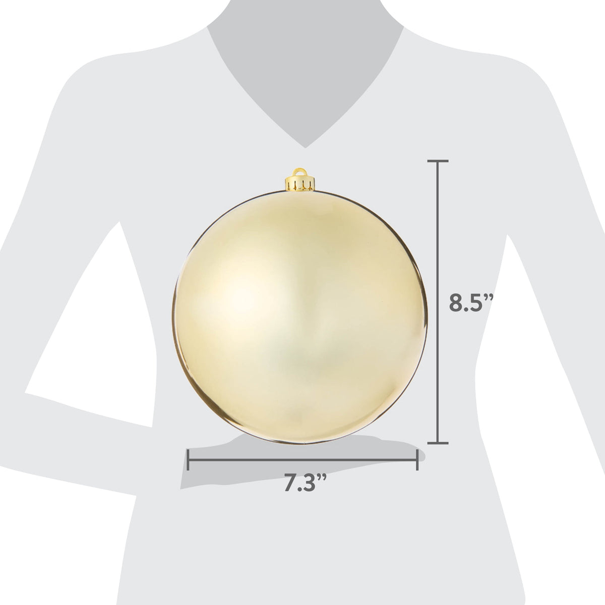 2-Count Bronze Jumbo Ball Shatterproof Christmas Ornaments, 8.5", by Holiday Time