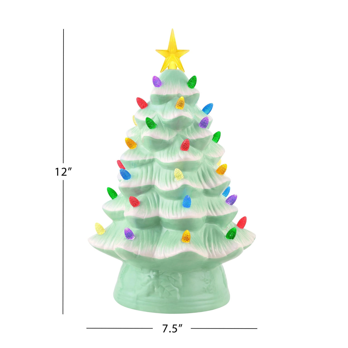 Mr. Christmas 12-Inch Nostalgic Pre-Lit Light Blue Christmas Tree