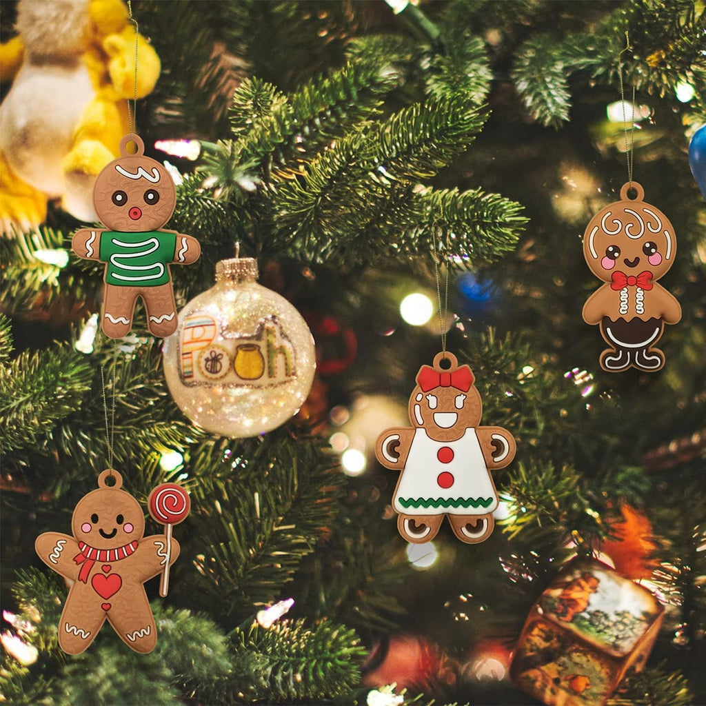 Ayieyill 14Pcs Christmas Ornaments Gingerbread Christmas Tree Decorations Holiday Decor (Classic)