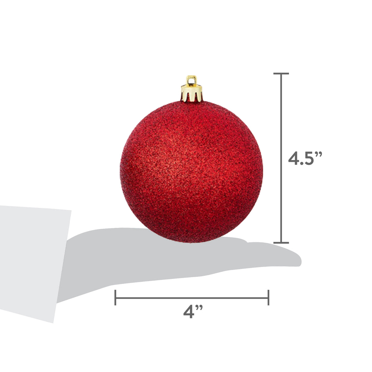 8-Count Champagne and White Ball Shatterproof Christmas Ornaments, 4.5", by Holiday Time