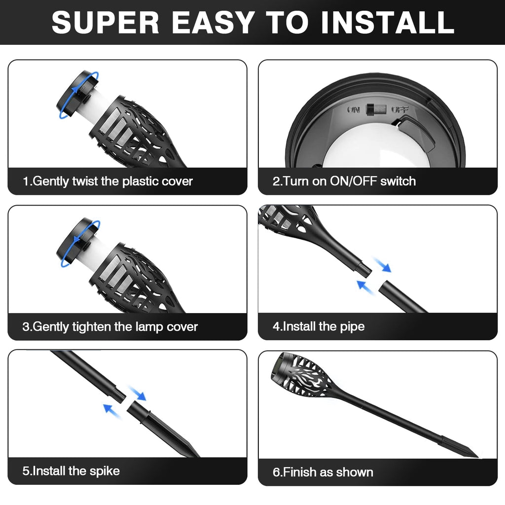 CATGOOD Solar Blue 20 V LED Landscape & Walkway Light (12 Pack)
