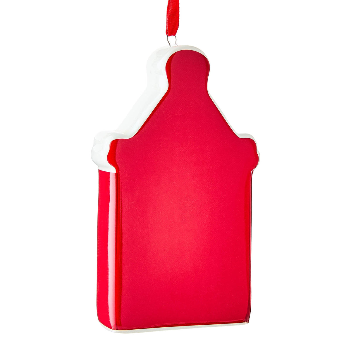Red and White Ceramic House Christmas Ornament, 5.5", by Holiday Time