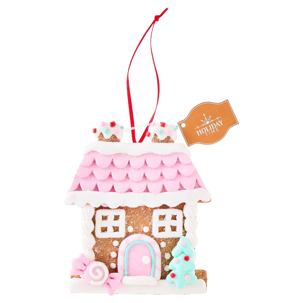 Multicolor Clay Dough Gingerbread House Christmas Ornament, 4", by Holiday Time