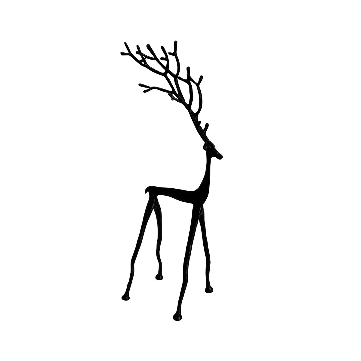Holiday Time Black Metal Reindeer Decor, 26 in