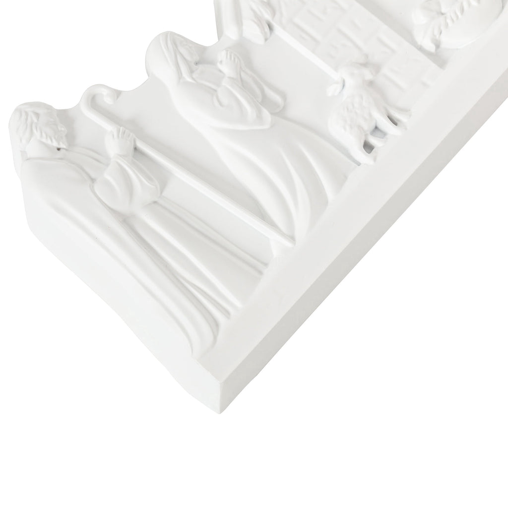 Nativity Scene Christmas Decoration, White, 12" x 6.5", by Holiday Time