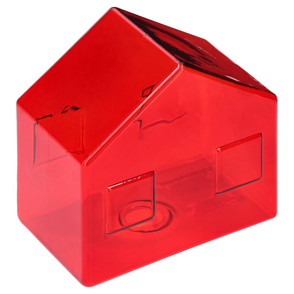 Glass House Christmas Decoration, Red, 5", by Holiday Time