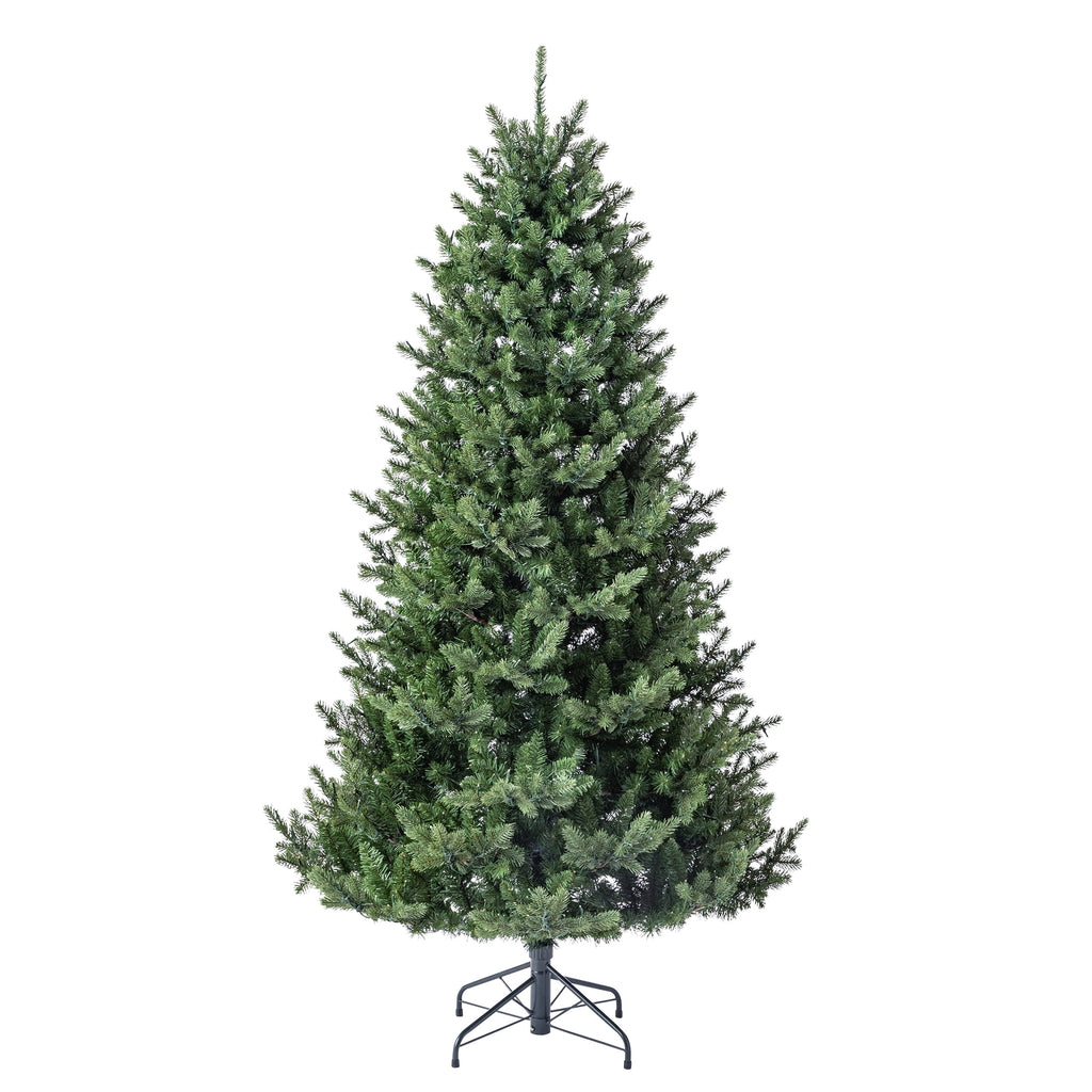 My Texas House 9' Pre-Lit Grand Spruce Green Artificial Christmas Tree with LumaDazzle Color-Changing Twinkle LED Lights, Quick Set, and Stand