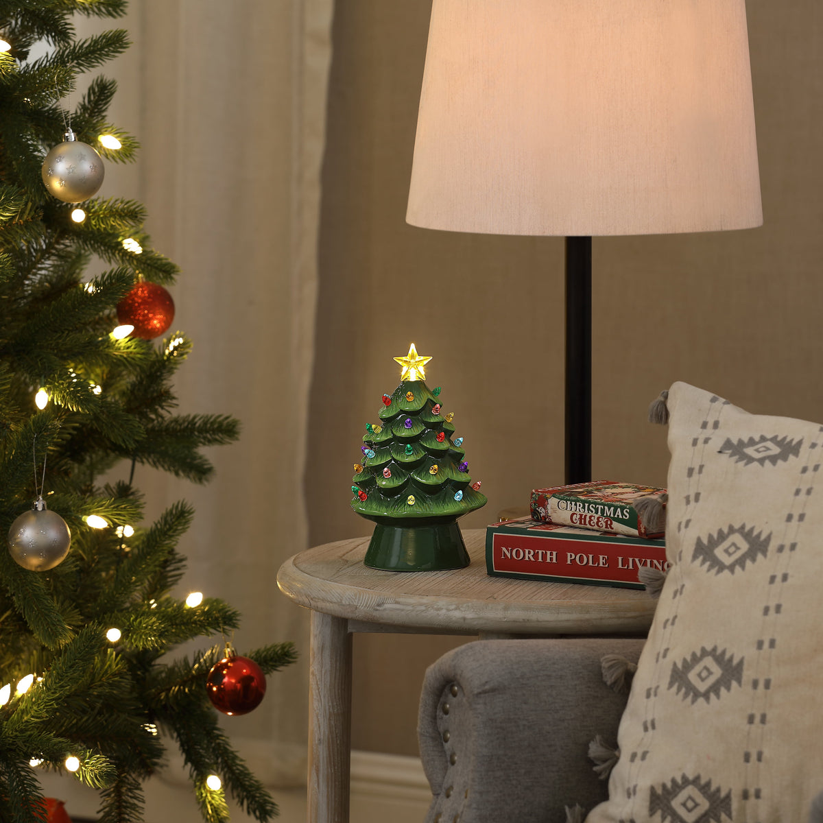 Mr. Christmas 8 in. Nostalgic Ceramic Tree - Green