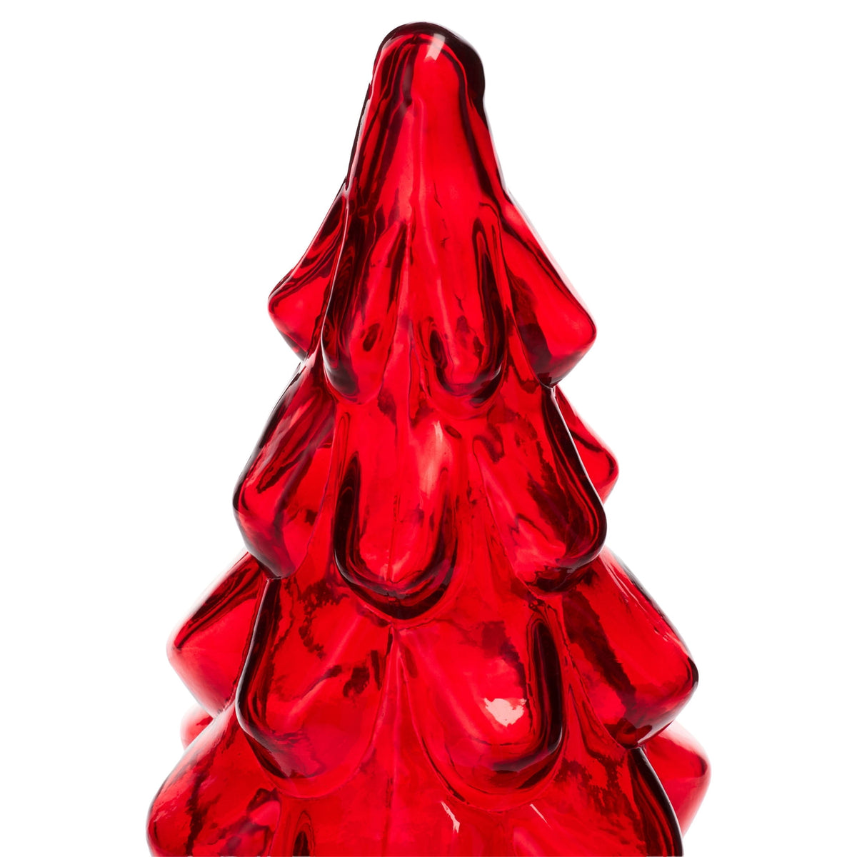 Large Glass Tree Christmas Decoration, Red, 15", by Holiday Time