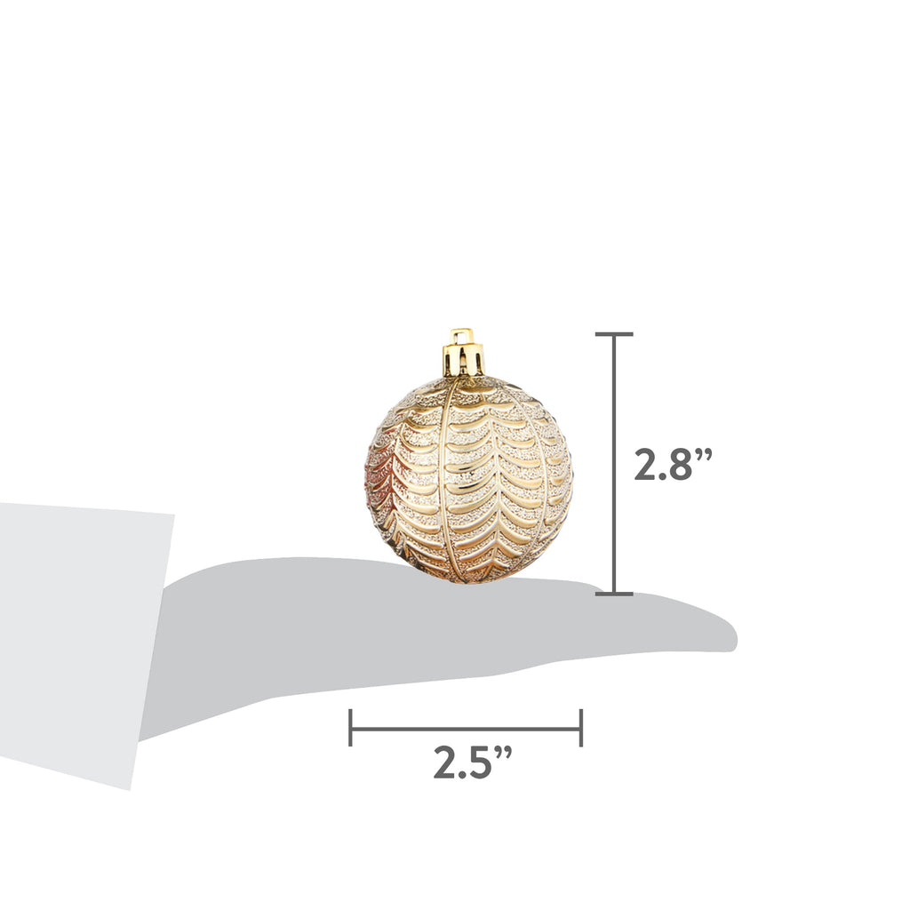 24-Count Red/Green/Gold Ball Shatterproof Christmas Ornaments, 2.8", by Holiday Time