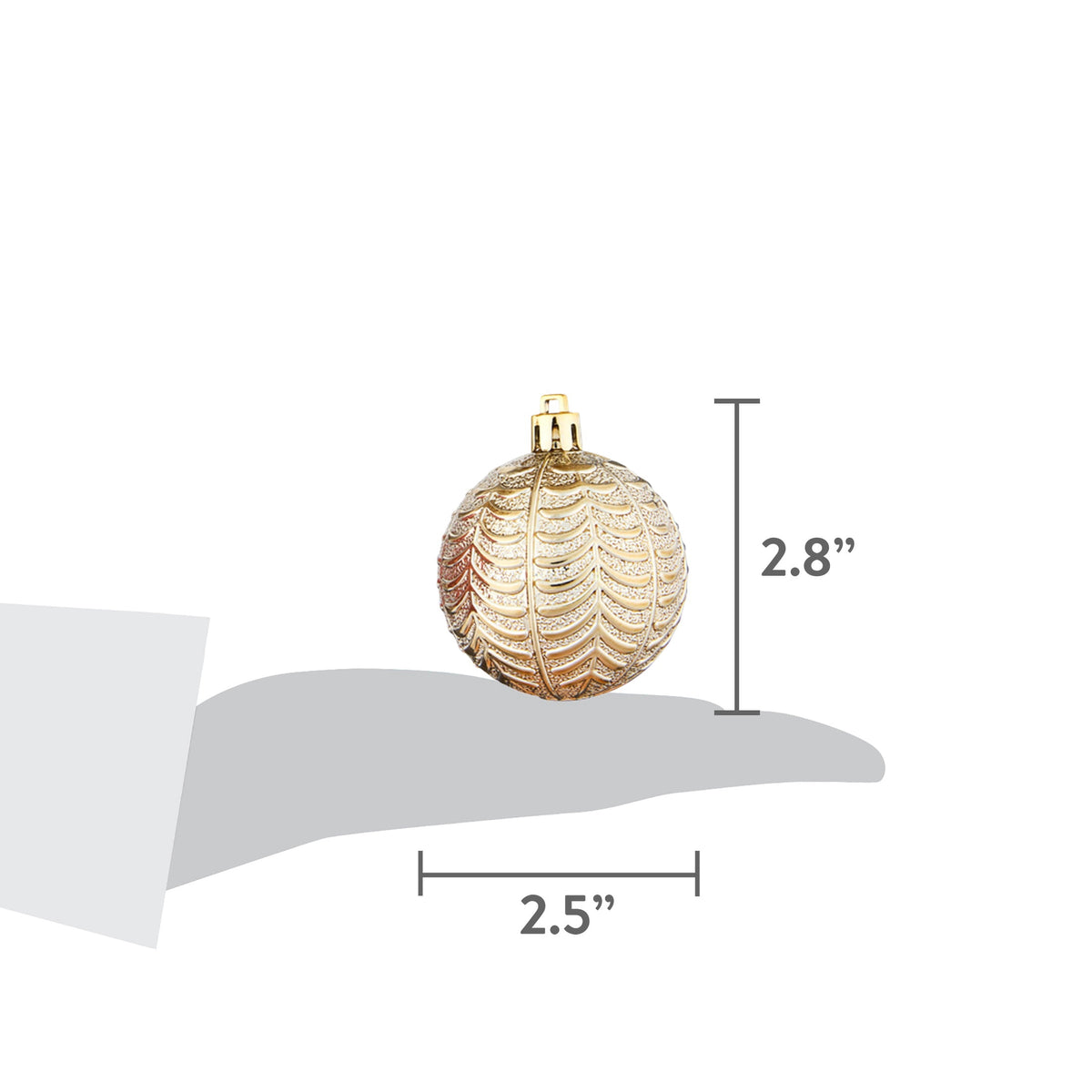 24-Count Red/Green/Gold Ball Shatterproof Christmas Ornaments, 2.8", by Holiday Time