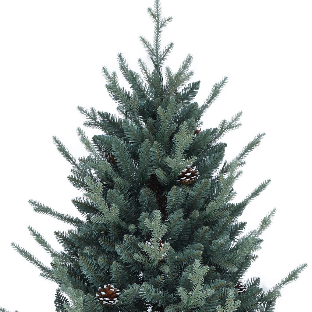Dextrus 7.5 ft Prelit Spruce Christmas Tree with 51 Pine Cones, Hinged Artificial Christmas Tree with 1938 PE&PVC Tips & 500 Lights,11 Light Modes, Remote Control