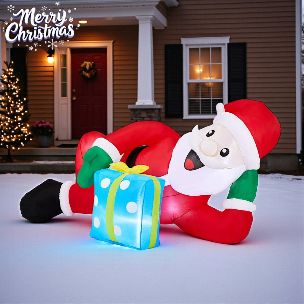Tcbosik 12 FT Giant Christmas Inflatables Snowman Outdoor Yard Decorations, Blow up Snow Man with Black Hat, Built-in LED Light, Winter Outside Decor for Holiday Party Patio Garden Lawn