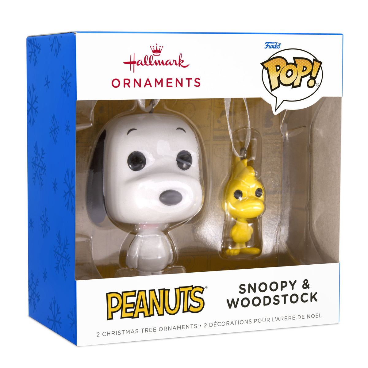 Hallmark Christmas Ornaments (Snoopy and Woodstock Funko POP!), Set of 2