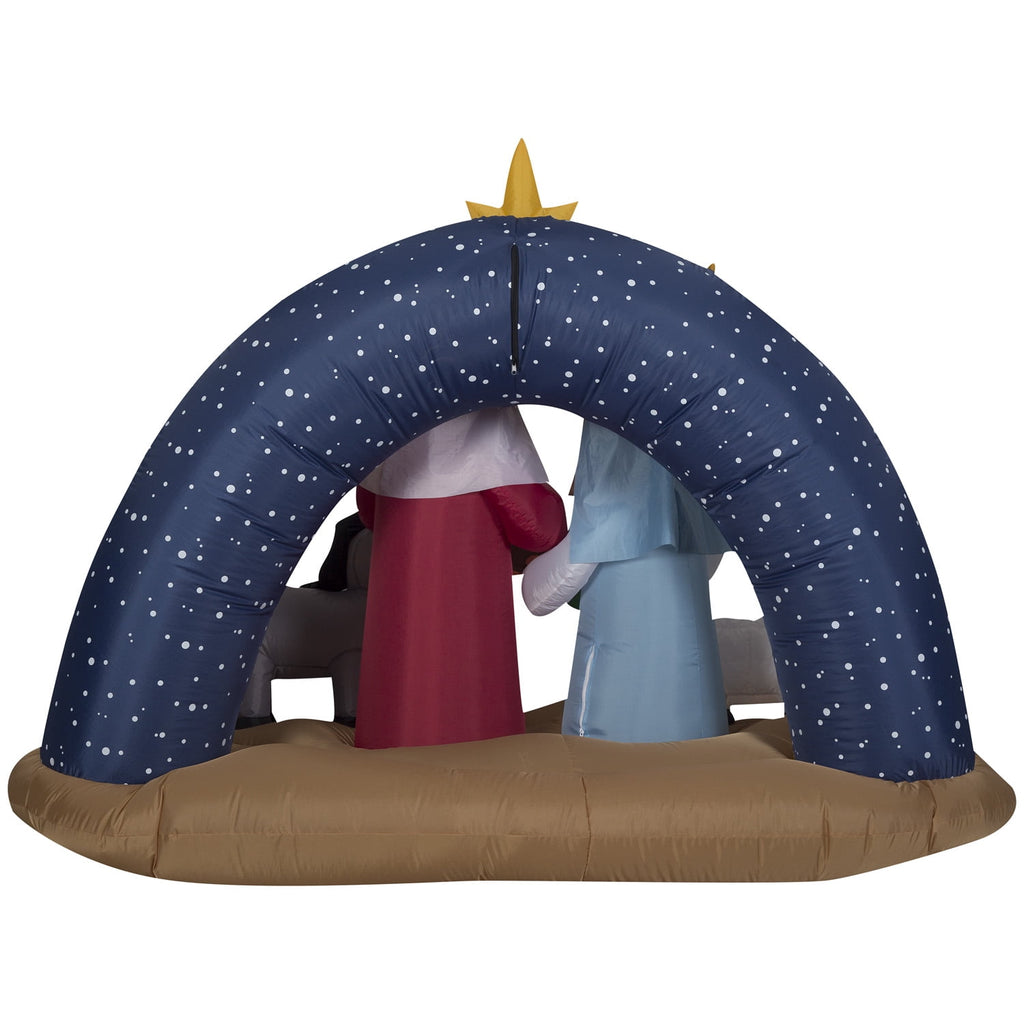 Airblown® Snowy Night Nativity Scene 78" Inflatable Christmas Outdoor Yard Decor
