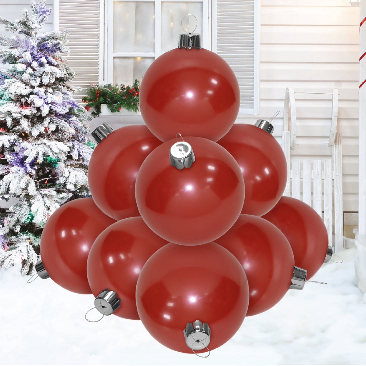 Red Inflatable Christmas Ornament Decoration, 21", by Holiday Time