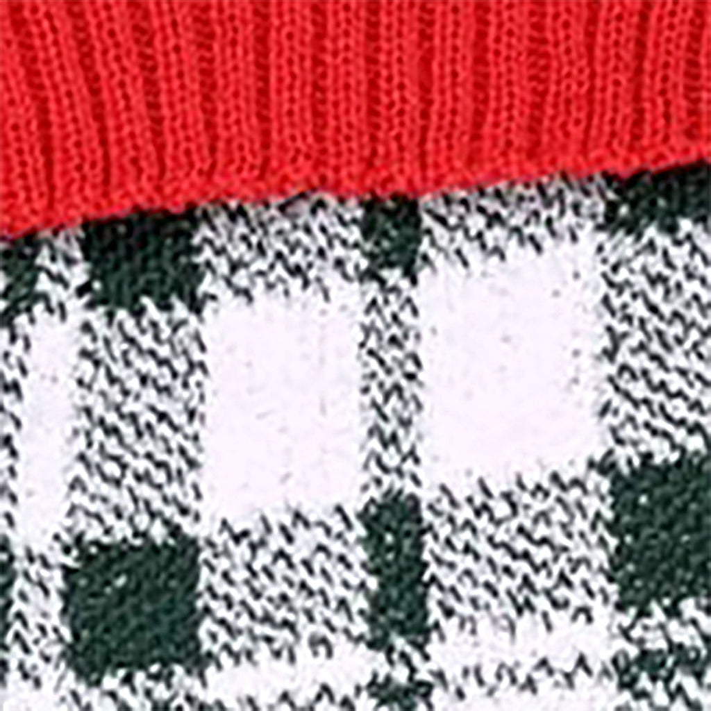 Plaid Christmas Stocking, Green/Red/White, 19", by Holiday Time